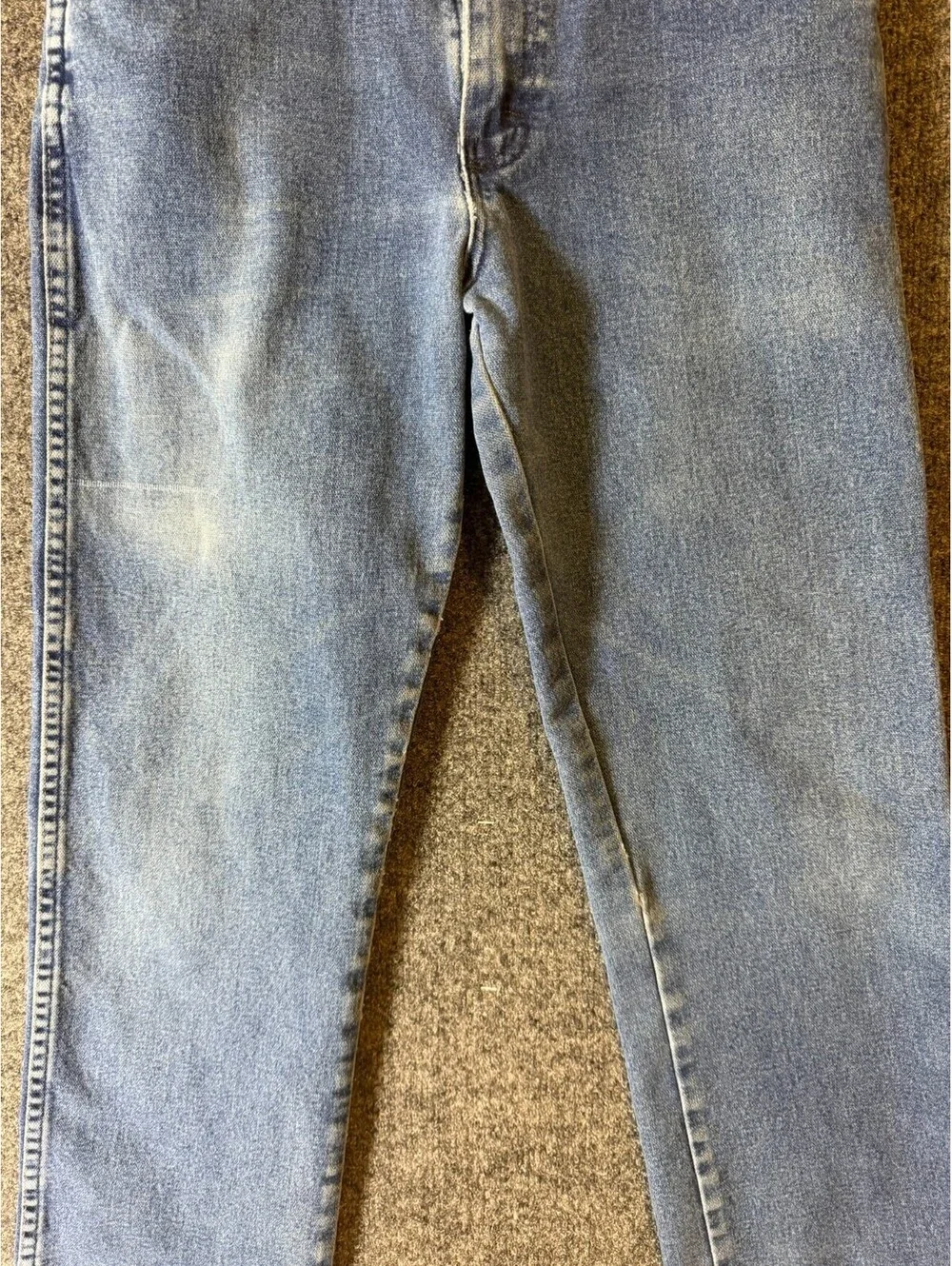 Wrangler Boys Size 18 Slim Blue Denim Jeans Cowboy Cut High Rise Stretch Western